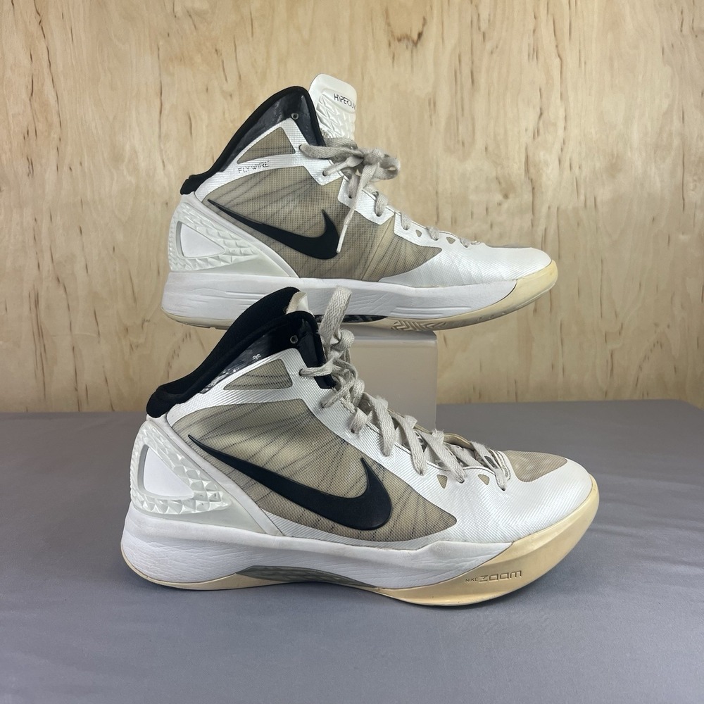 Nike Hyperdunk Flywire Zoom Women's Sz 10 White Basketball Shoes 454150-100
